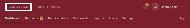 The staff header with its tabs